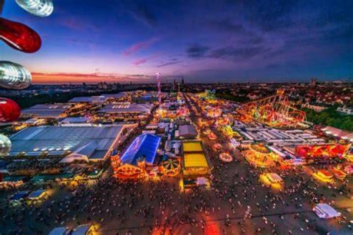 Aerial View of Oktoberfest