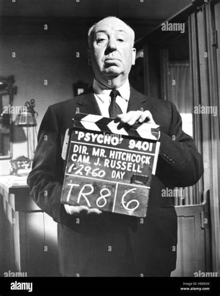 Albert Hitchcock On The Set Of Birds