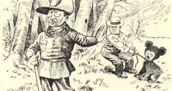 Cartoon Showing Teddy Bear History