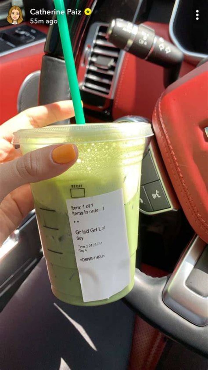Catherine Paiz intakes healthy drinks