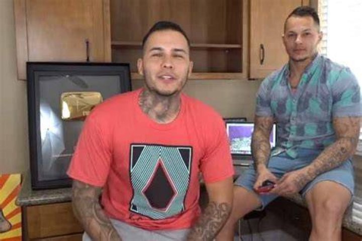 Derek Deso with his brother