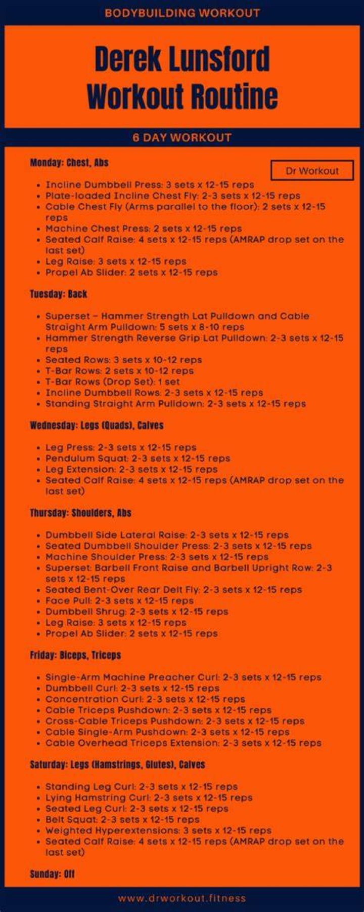 Derek Lunsford workout routine