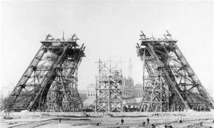 Early Construction Of Eiffel Tower