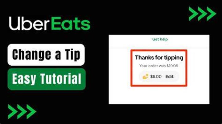 How to change tip on uber eats