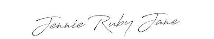 Jennie Ruby Jane signature