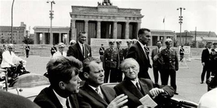 John Kennedy Tours The Berlin Wall