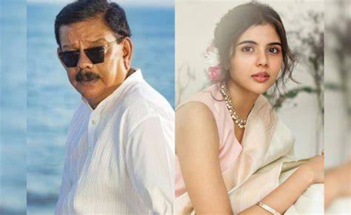 Kalyani Priyadarshan with her father and brother