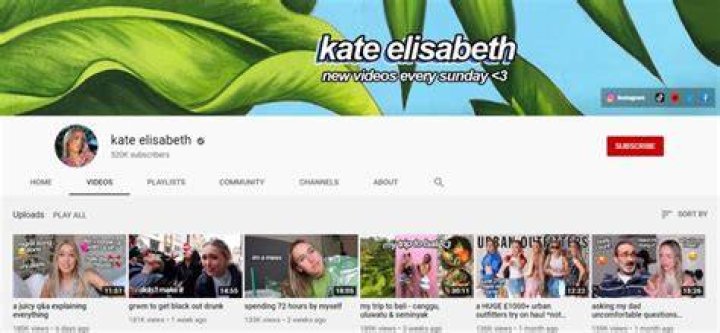 Kate Elisabeth Youtube channel