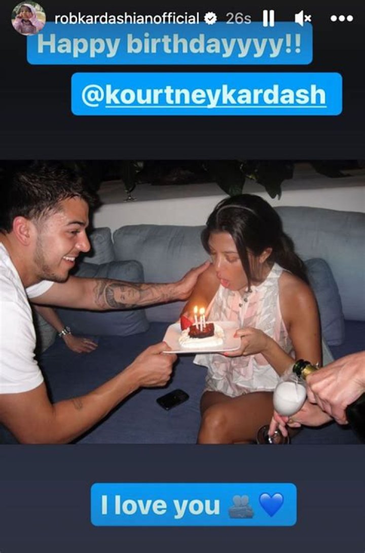 Kourtney Kardashian birthday napkins