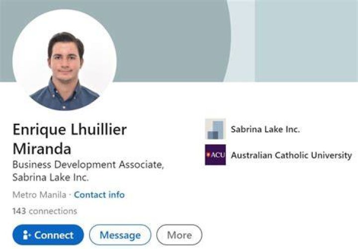 LinkedIn profile of Enrique Lhuillier Miranda