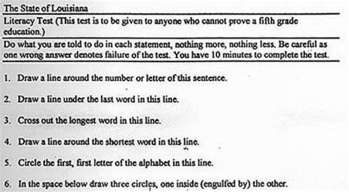 Literacy Test For Voting