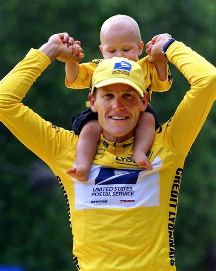 Luke Armstrong with Lance Armstrong