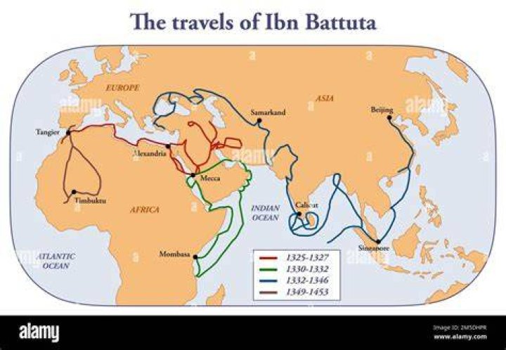 Map Of Ibn Battuta's Travels