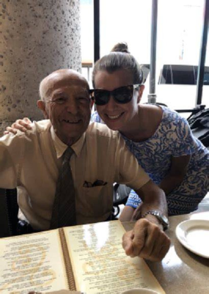 Melissa DeRossa with grandfather Nonno DeRosa