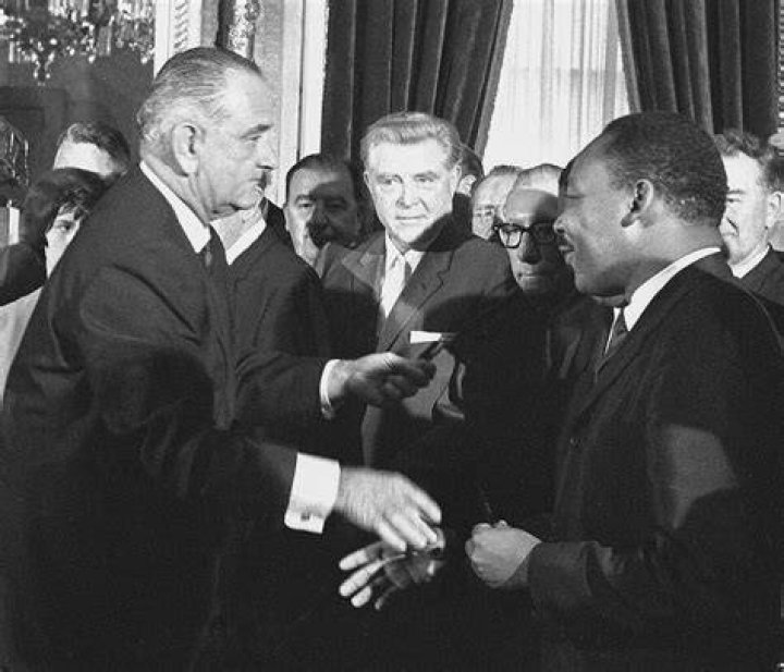 MLK With Johnson After Signing The Voting Rights Act