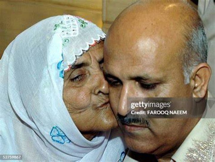 Mohammad with his mother