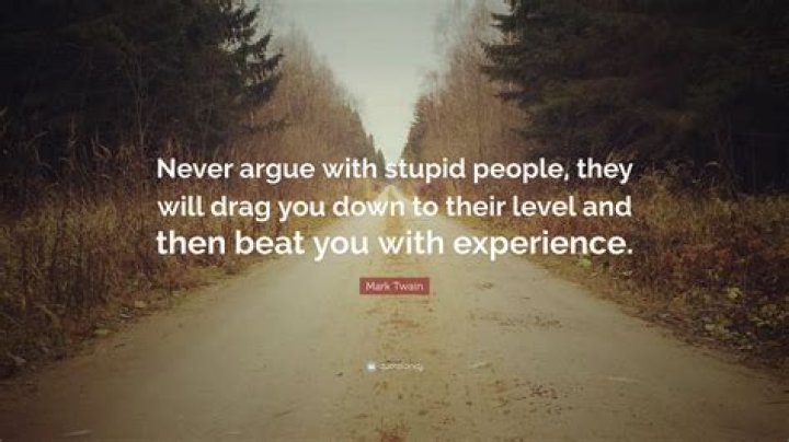 Never Argue With Stupid People