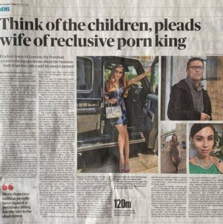 Priscila Bergmair asked her husband Bernd Bergmair to leave the ownership of adult site Pornhub