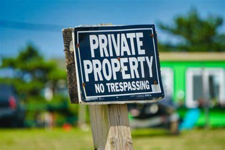 Private Property Sign At Sherman Ranch