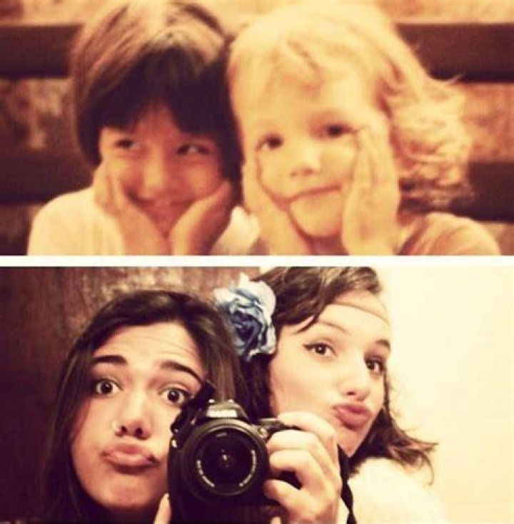 Samya Pascotto with her childhood best friend Caroliis