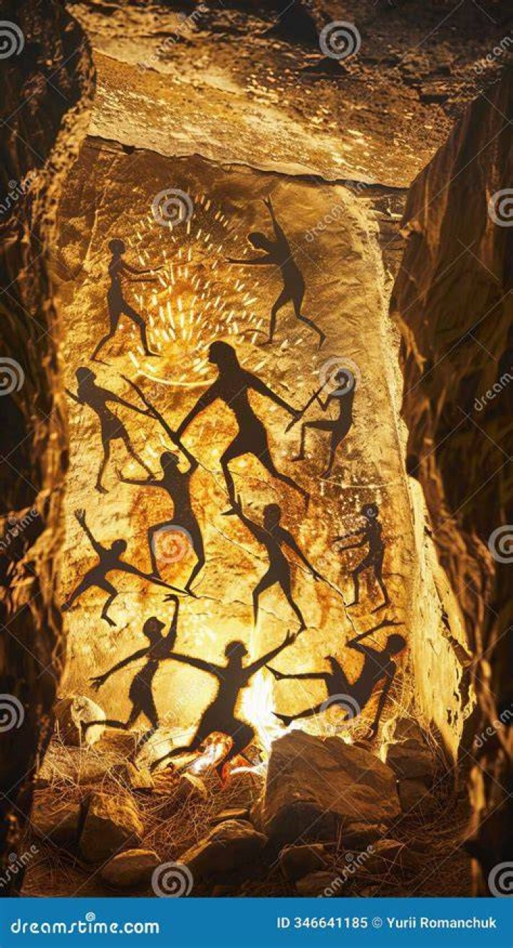 Silhouettes In Cave