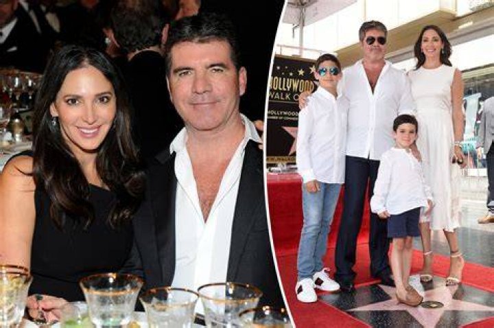 Simon and his former wife Adele with son Angelo Adkins