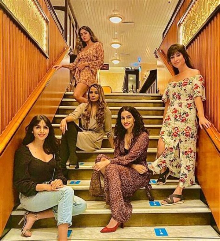 Sujaya Dasgupta with her friends