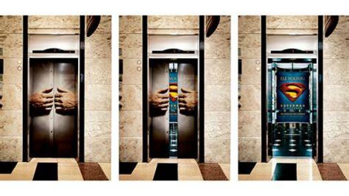 Superman Elevator Ad