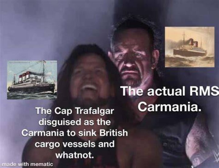 The Carmania Strikes The Cap Trafalgar