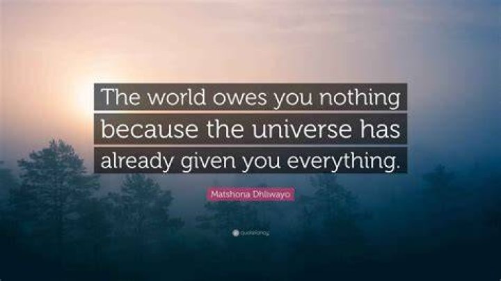 The World Owes You Nothing