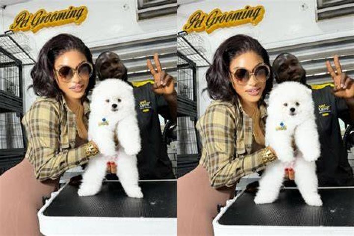 The_symone with her dog