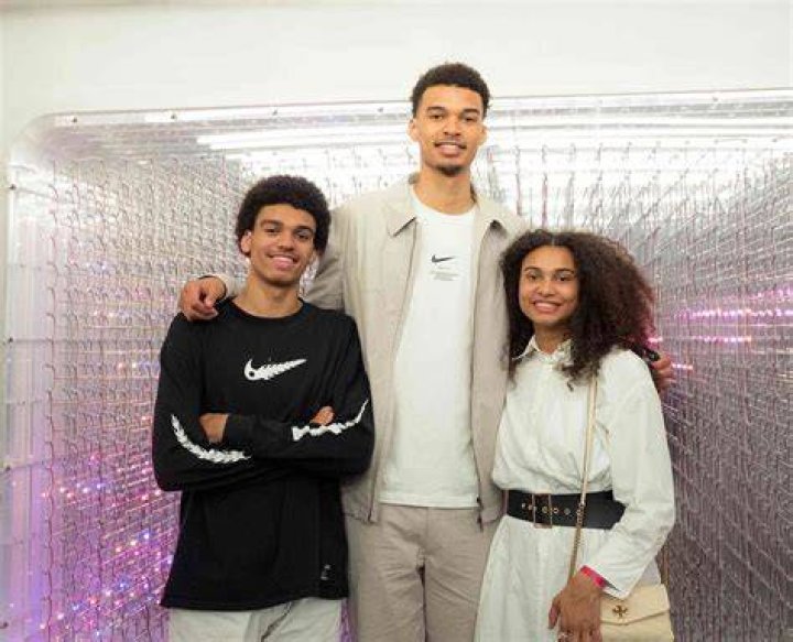 Victor with his siblings Eve Wembanyama and Oscar Wembanyama