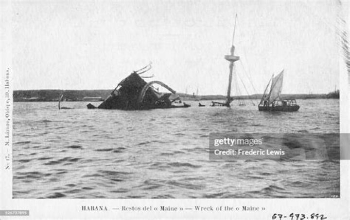 Wreck Of The Maine In Havana Harbor